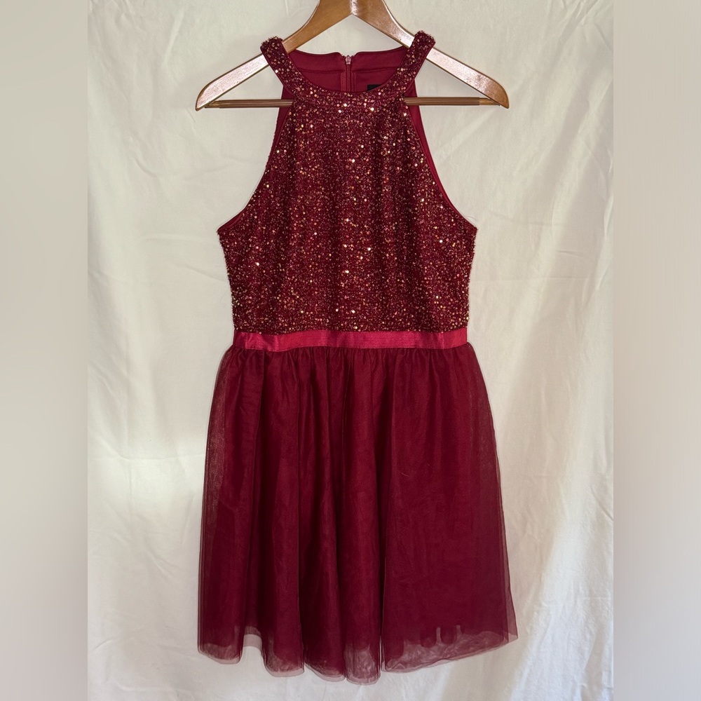 Dressystar red dress with sequins NWOT